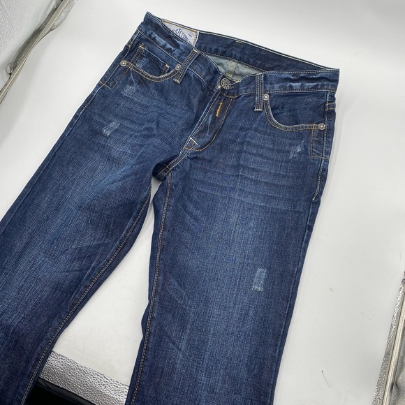 John B Stetson 1014 Rocker Fit Boot Leg Blue Jeans Mens 31x34 Western Cowboy - Picture 2 of 12